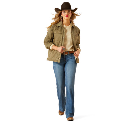 Ariat Women's Grizzly Quilted Barn Jacket - Dusky Green