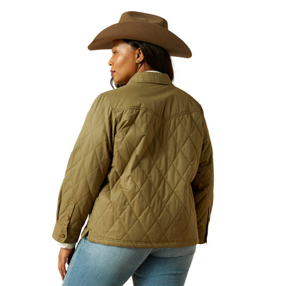 Ariat Women's Grizzly Quilted Barn Jacket - Dusky Green