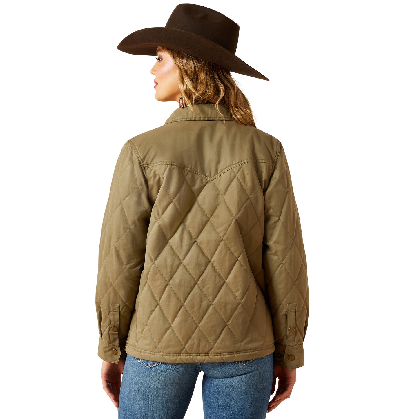 Ariat Women's Grizzly Quilted Barn Jacket - Dusky Green