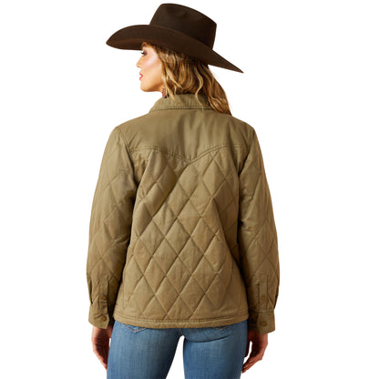 Ariat Women's Grizzly Quilted Barn Jacket - Dusky Green