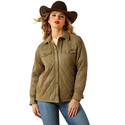 Ariat Women's Grizzly Quilted Barn Jacket - Dusky Green