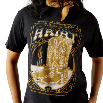 Ariat Women's Boot Cloche Tee - Vintage Black