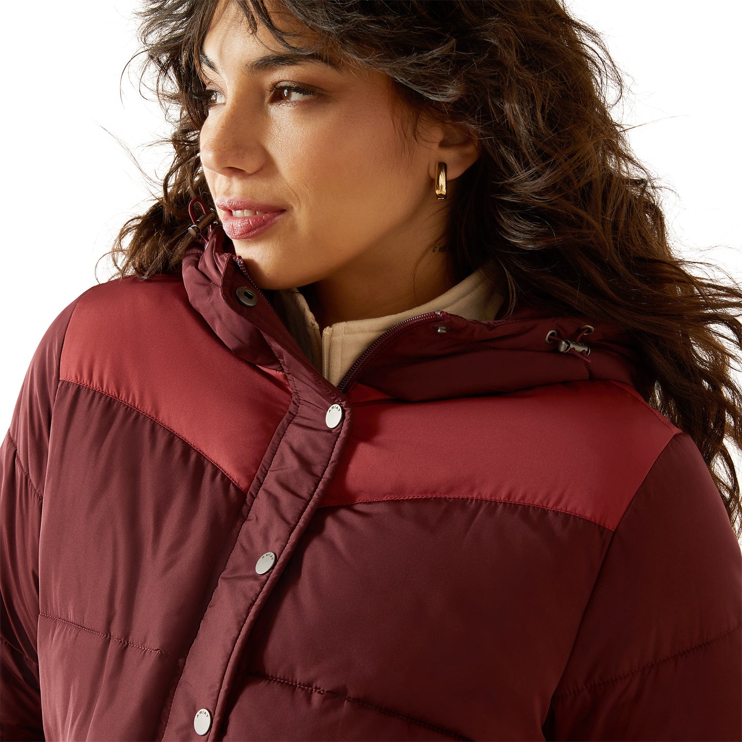 Ariat Women's Frontier Puffer Jacket - Windsor Wine/ Burnt Russet