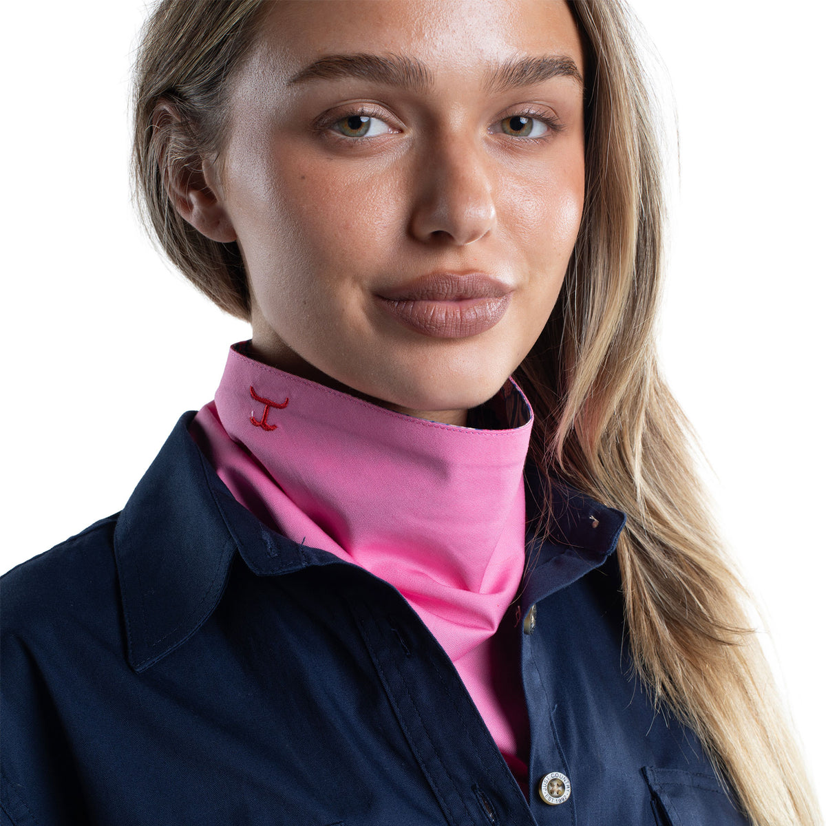Just Country Carlee Doubled Sided Scarf - Deep Ultramarine Blue Chrysanthemum/ Rose SCF2684