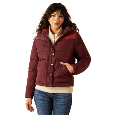 Ariat Women's Frontier Puffer Jacket - Windsor Wine/ Burnt Russet