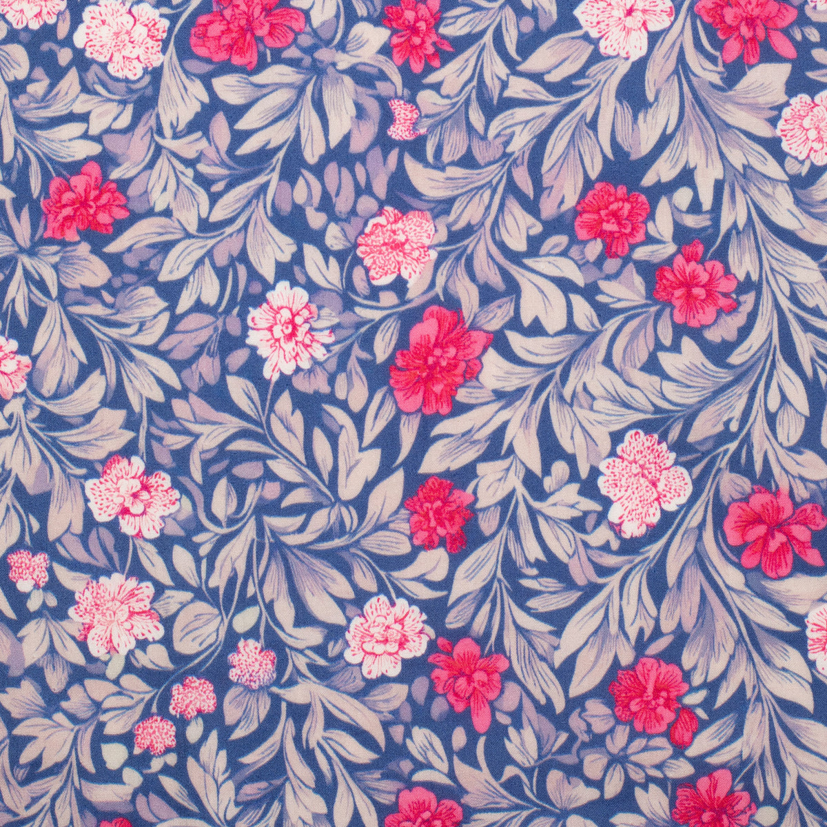 Just Country Carlee Doubled Sided Scarf - Deep Ultramarine Blue Chrysanthemum/ Rose SCF2684