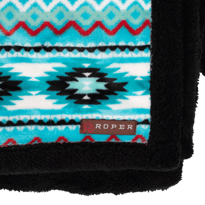 Roper Throw Rug - Aztec Turquoise 03-106-355-6503