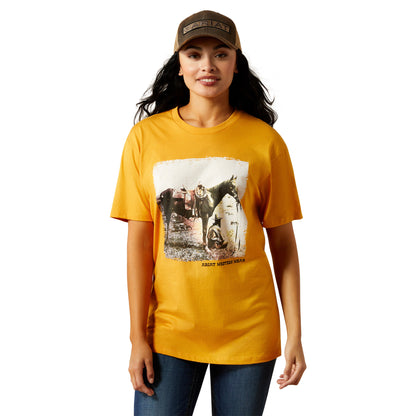 Ariat Women's Western Photo Tee - Mustard