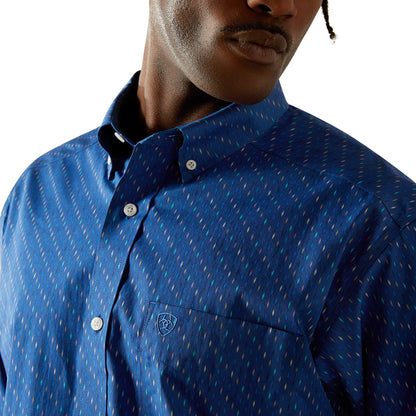 Ariat Mens Wrinkle Free Chase Long Sleeve Shirt - Cobalt