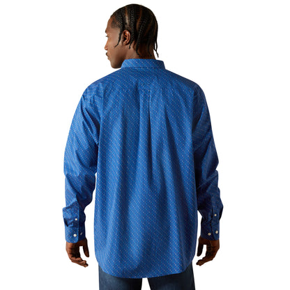Ariat Mens Wrinkle Free Chase Long Sleeve Shirt - Cobalt