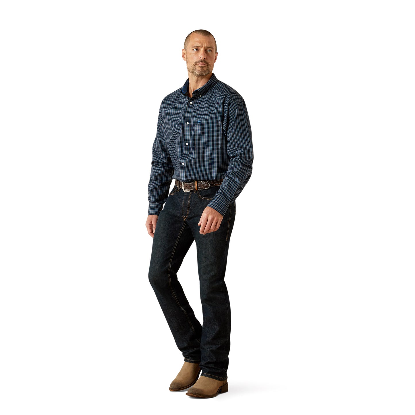 Ariat Mens Wrinkle Free Carlos Long Sleeve Shirt - Black