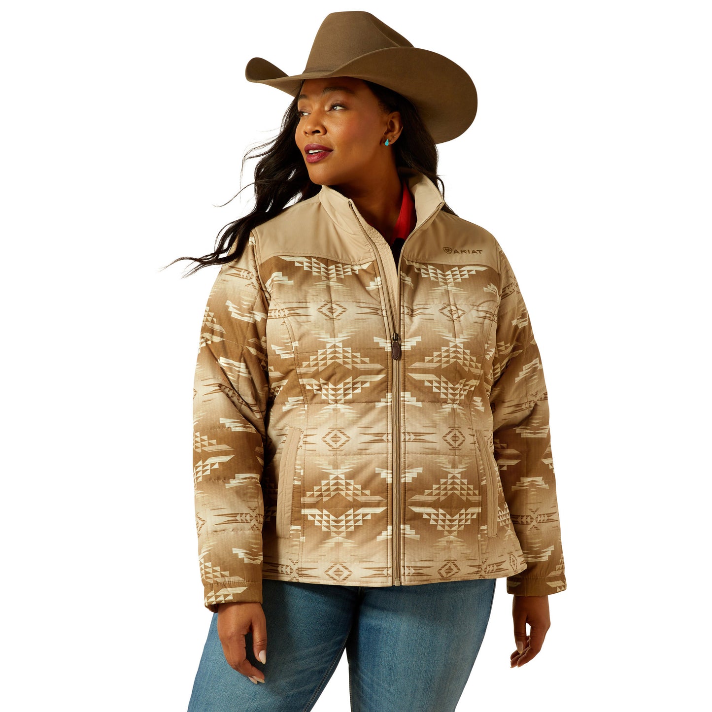 Ariat Women's Crius Insulated Jacket - Savannah Tan With Dune Print