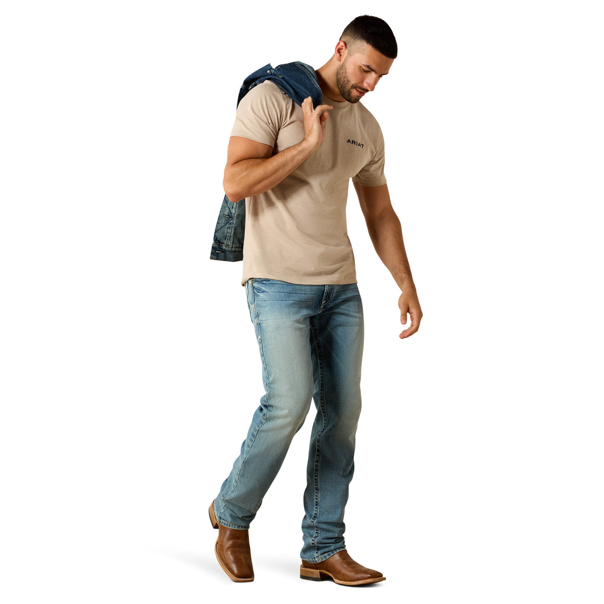 Ariat Men's Sandstone Shield T-shirt - Brindle Heather