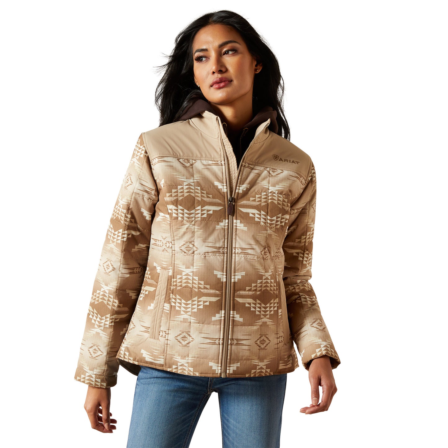 Ariat Women's Crius Insulated Jacket - Savannah Tan With Dune Print