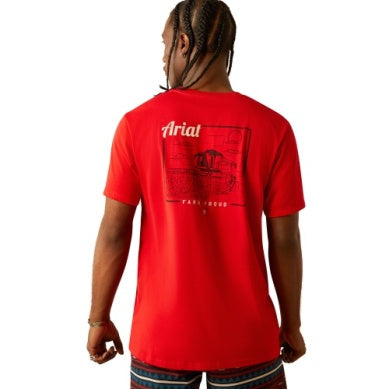 Ariat Mens Proud Farmer tshirt - Redline