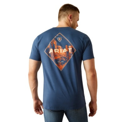 Ariat Mens Diamond Valley Tshirt - Space Blue