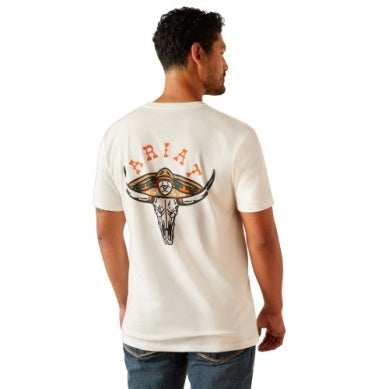 Ariat Mens Mexicali Tshirt - Antique White