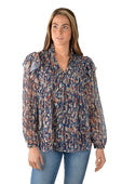 PURE WESTERN WMNS BECCA RUFFLE TOP