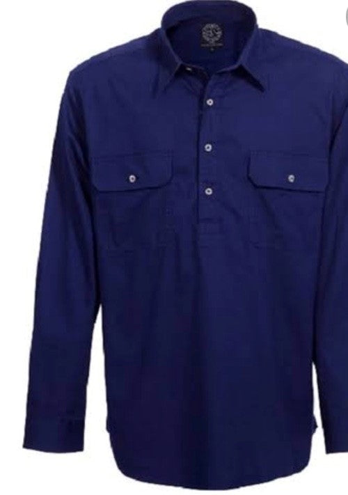PILBARA KIDS 1/2 BUTTON L/S SHIRT