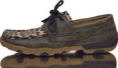 TWISTED X WMNS CASUAL DRIVING MOC DISTRESSED/LEOPARD