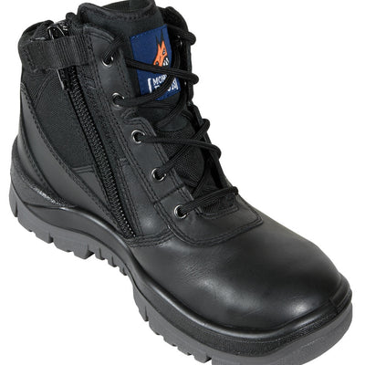 MONGREL BLACK ZIP SIDE SAFETY BOOT STEEL TOE 261020