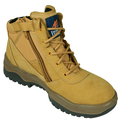 MONGREL WHEAT ZIP SIDE SAFETY BOOT STEEL TOE 261050