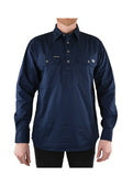 BULLZYE MENS HALF PLACKET WORK SHIRT