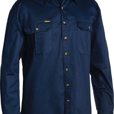 BISLEY L/S DRILL SHIRT FULL BUTTON
