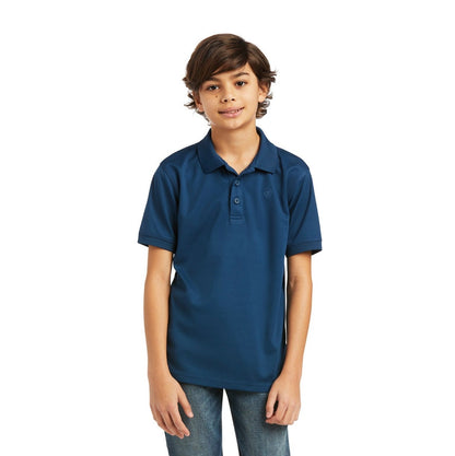 ARIAT BOYS TEK POLO SKYFALL