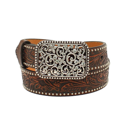 ARIAT GIRLS FLORAL EMBOSSED BELT A1303602