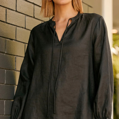 ADORNE HATTIE LINEN TOP