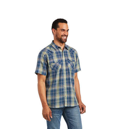 ARIAT MENS S/S HUEY RETRO SNAP SHIRT